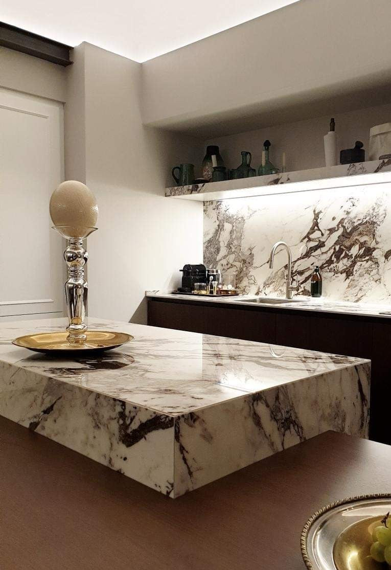 1200x2400x6 Grande Porcelain Slab Marble Look Capraia Lux (Gloss) by Marazzi