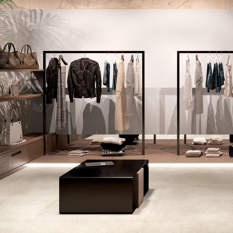 1620x3240x12 Grande Porcelain Slab Stone Look Limestone Ivory Satin by Marazzi