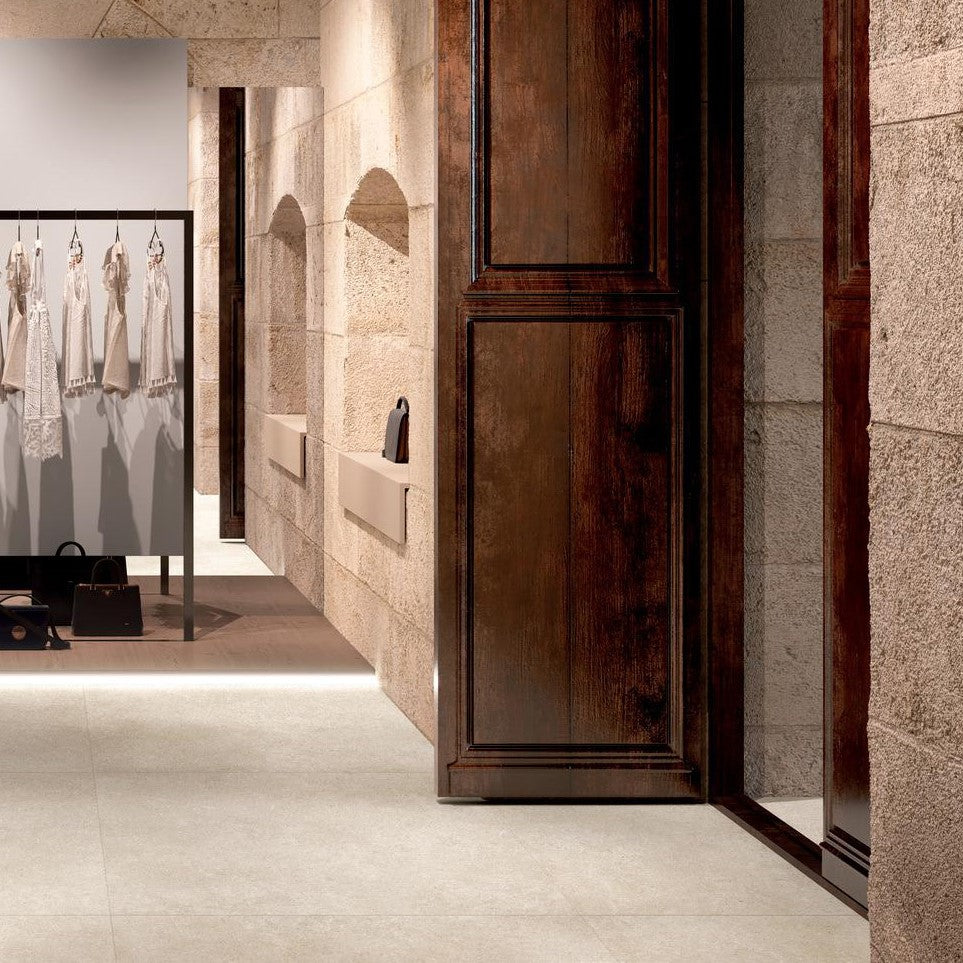 1620x3240x12 Grande Porcelain Slab Stone Look Limestone Ivory Satin by Marazzi