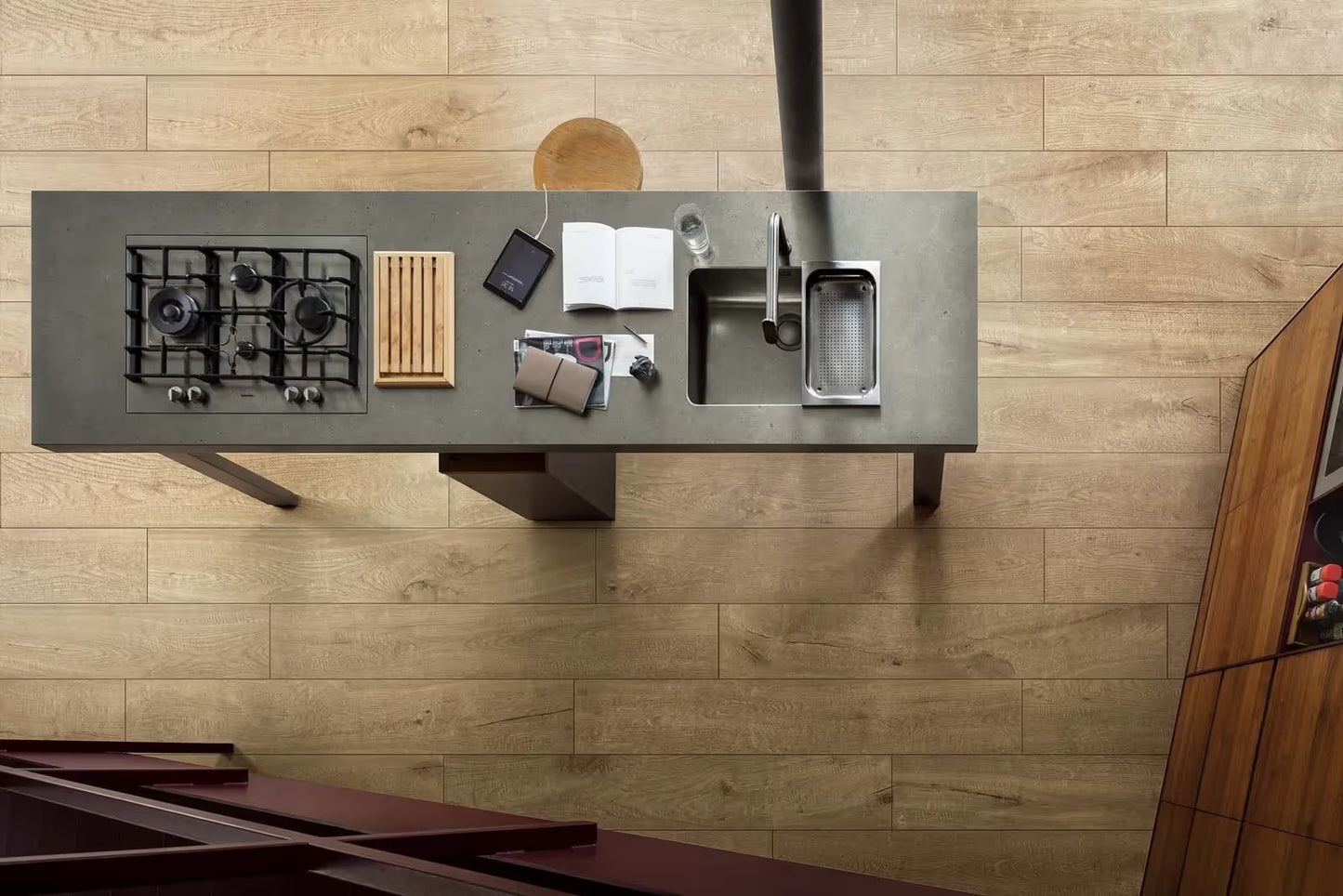 1620x3240x12 Grande Porcelain Slab Stone Look Moon Grey Satin by Marazzi