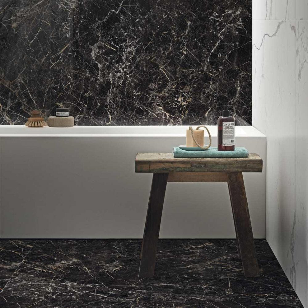 1200x2400x6 Grande Porcelain Slab Marble Look Saint Laurent Lux (Gloss) by Marazzi