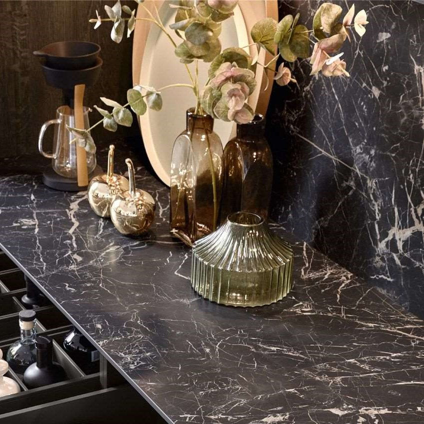 1200x2400x6 Grande Porcelain Slab Marble Look Saint Laurent Lux (Gloss) by Marazzi