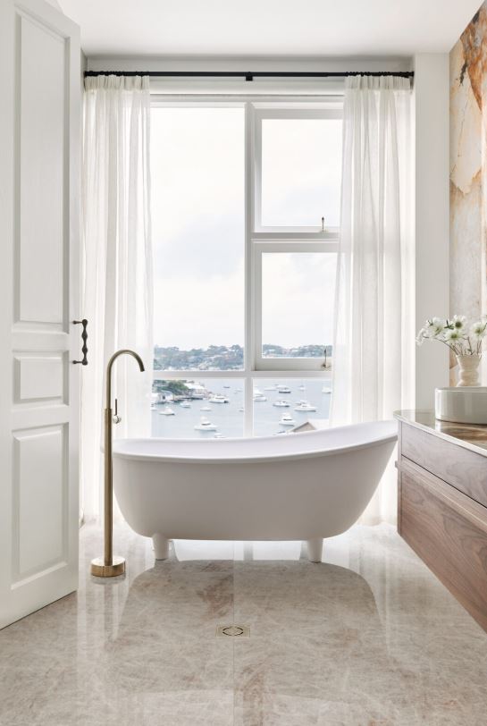 1620x3240x12 Grande Porcelain Slab Marble Look Taj Mahal Satin by Marazzi