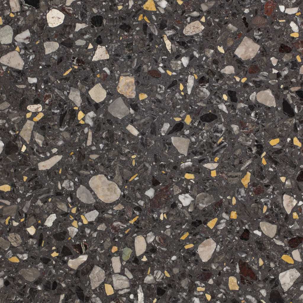 600x600 Granito Multi Colour Nero Classic Terrazzo Honed Tiles