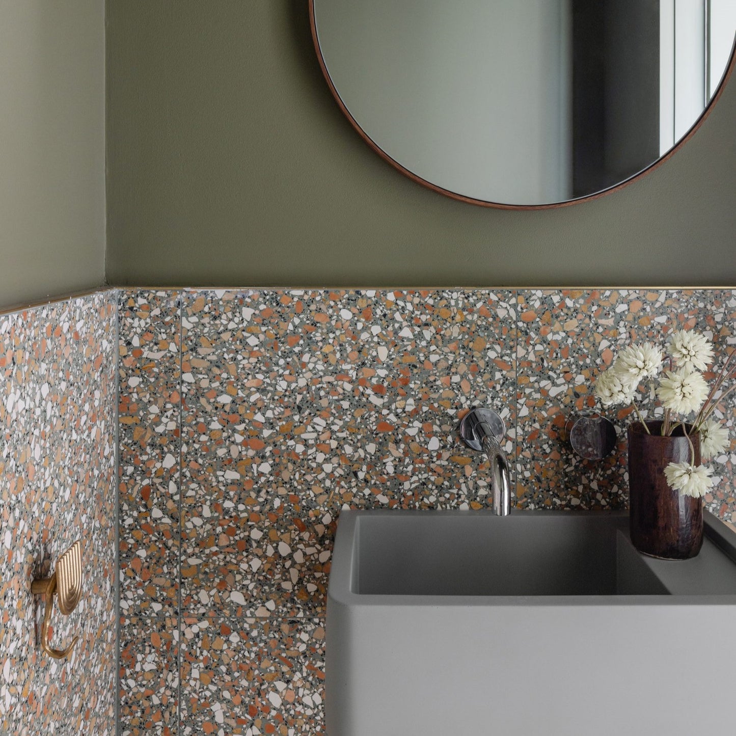 1250x3050 Granito Multi Colour Verde Classic Terrazzo Honed Slab