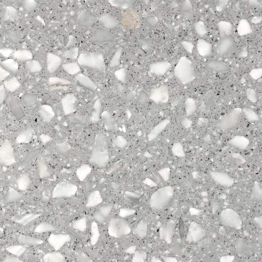 600x600 Granito Torcello Medium Grey Venetian Terrazzo Honed Tiles