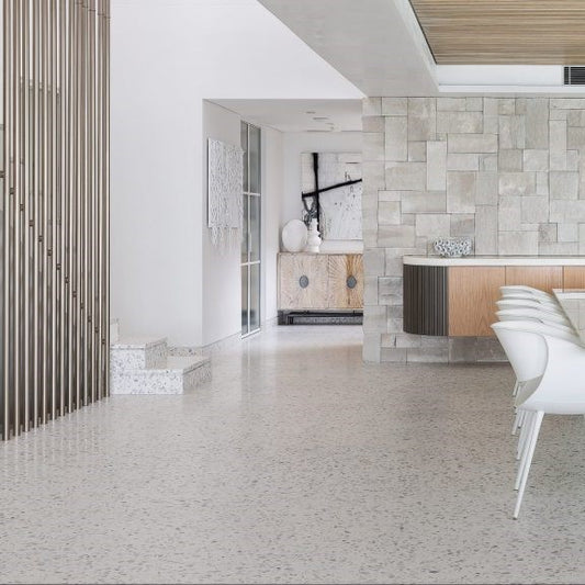 600x600 Granito White Lido Venetian Terrazzo Honed Tiles