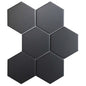 95x95 Hexagon Black Matt Full Body Mosaic Tiles