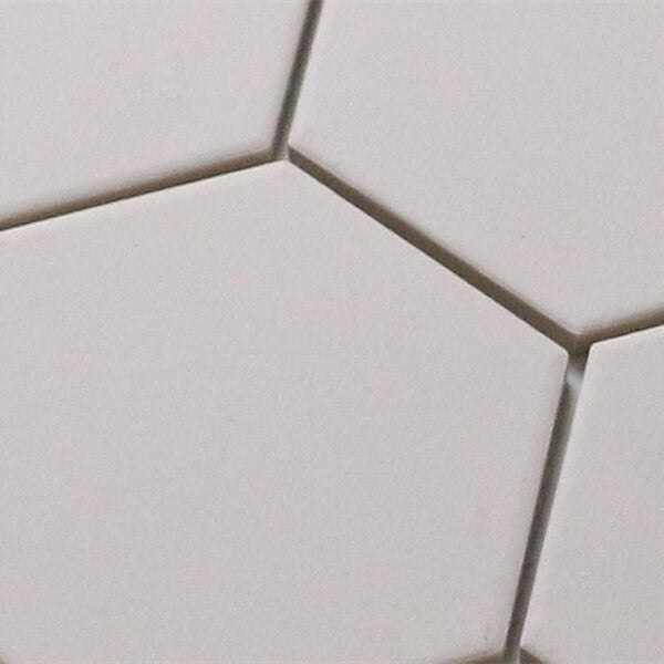 95x95 Hexagon Ivory Matt Full Body Mosaic Tiles