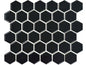 51x51 Hexagon Black Gloss Mosaic Tiles