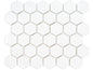 50x50 Hexagon White Gloss Mosaic Tiles