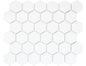 50x50 Hexagon White Matt Mosaic Tiles