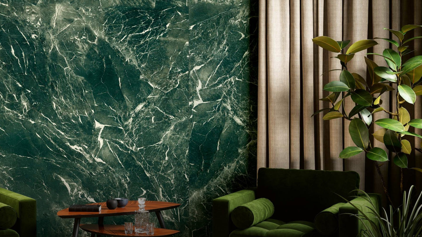 75x300 Imperiale Verde Alpi Marble Look Matt Tiles