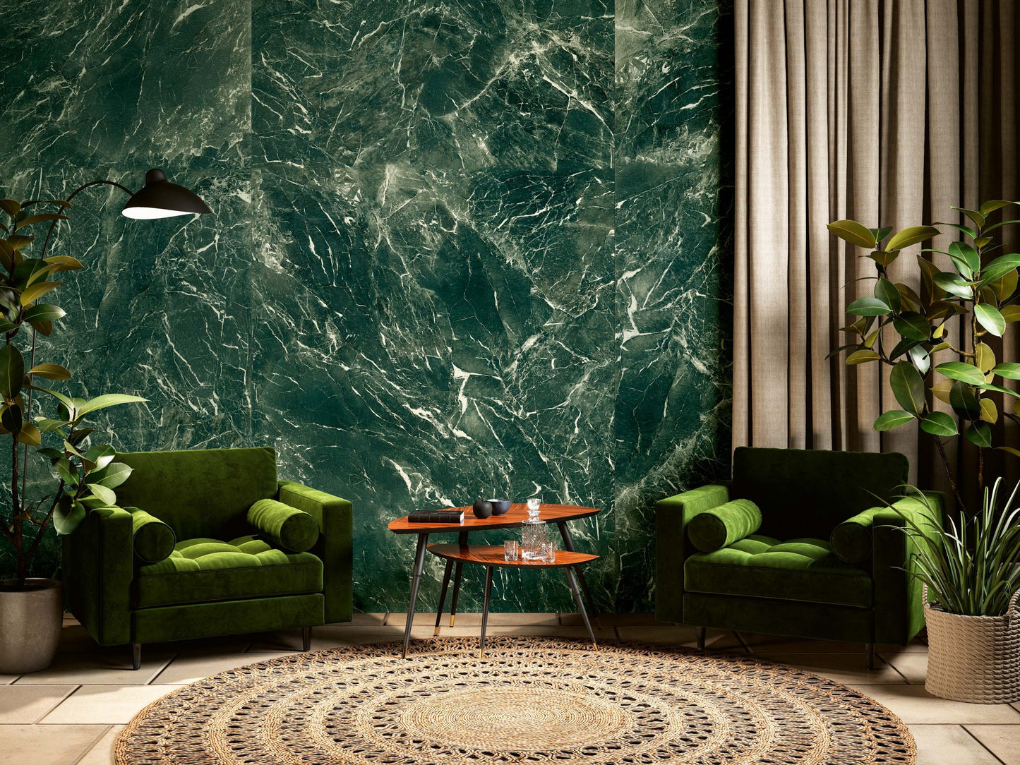 75x300 Imperiale Verde Alpi Marble Look Matt Tiles