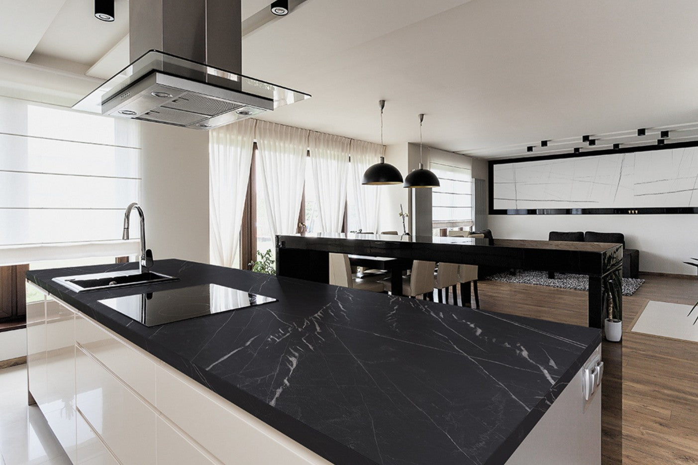 75x300 Imperiale Marquina Black Marble Look Matt Tiles