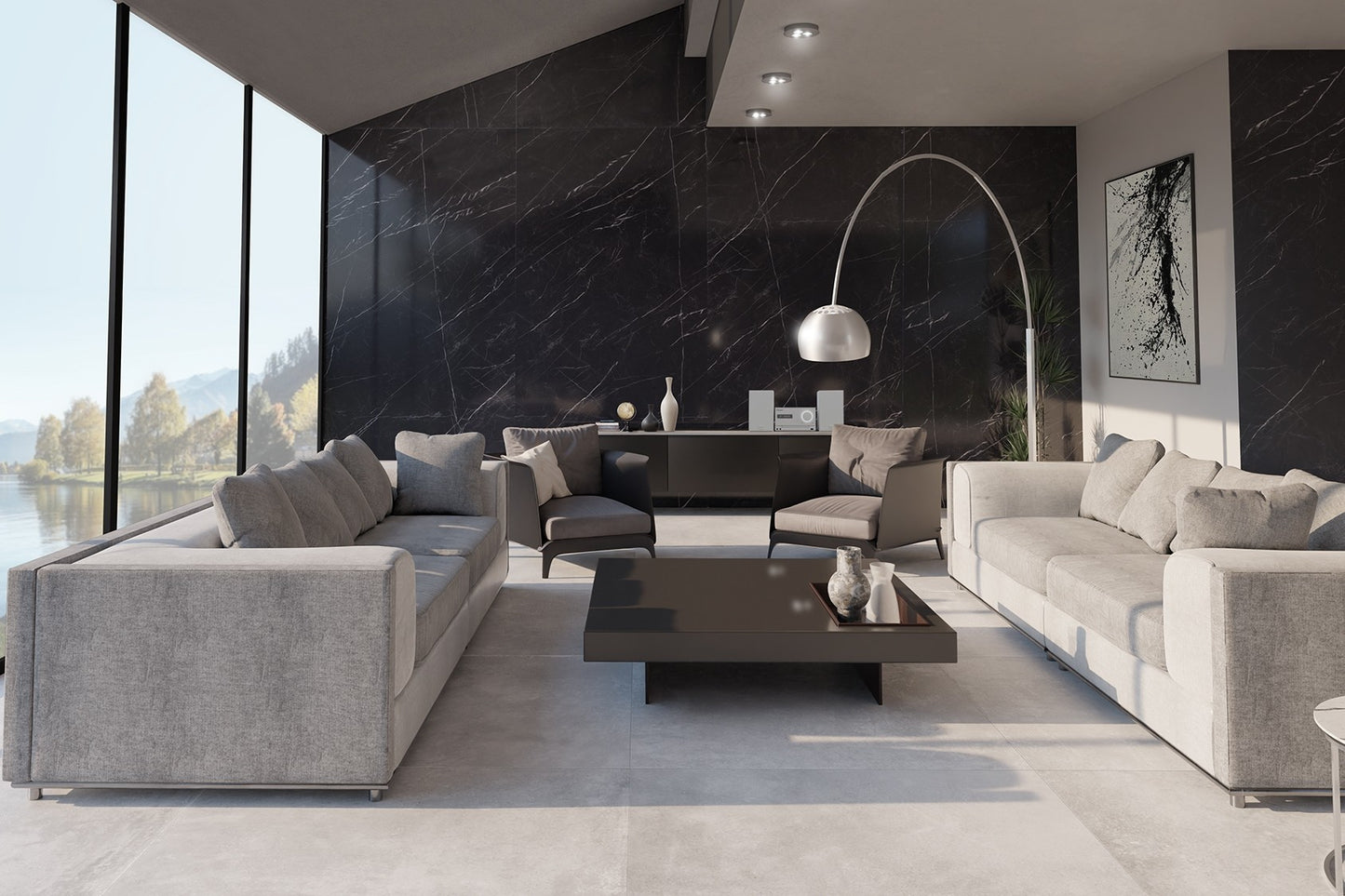 75x300 Imperiale Marquina Black Marble Look Matt Tiles