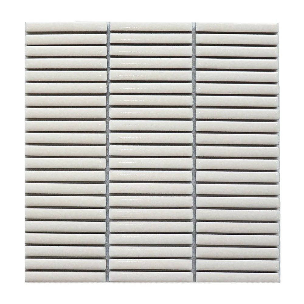 12x92 Impronta Cream Gloss Finger Mosaic Tiles