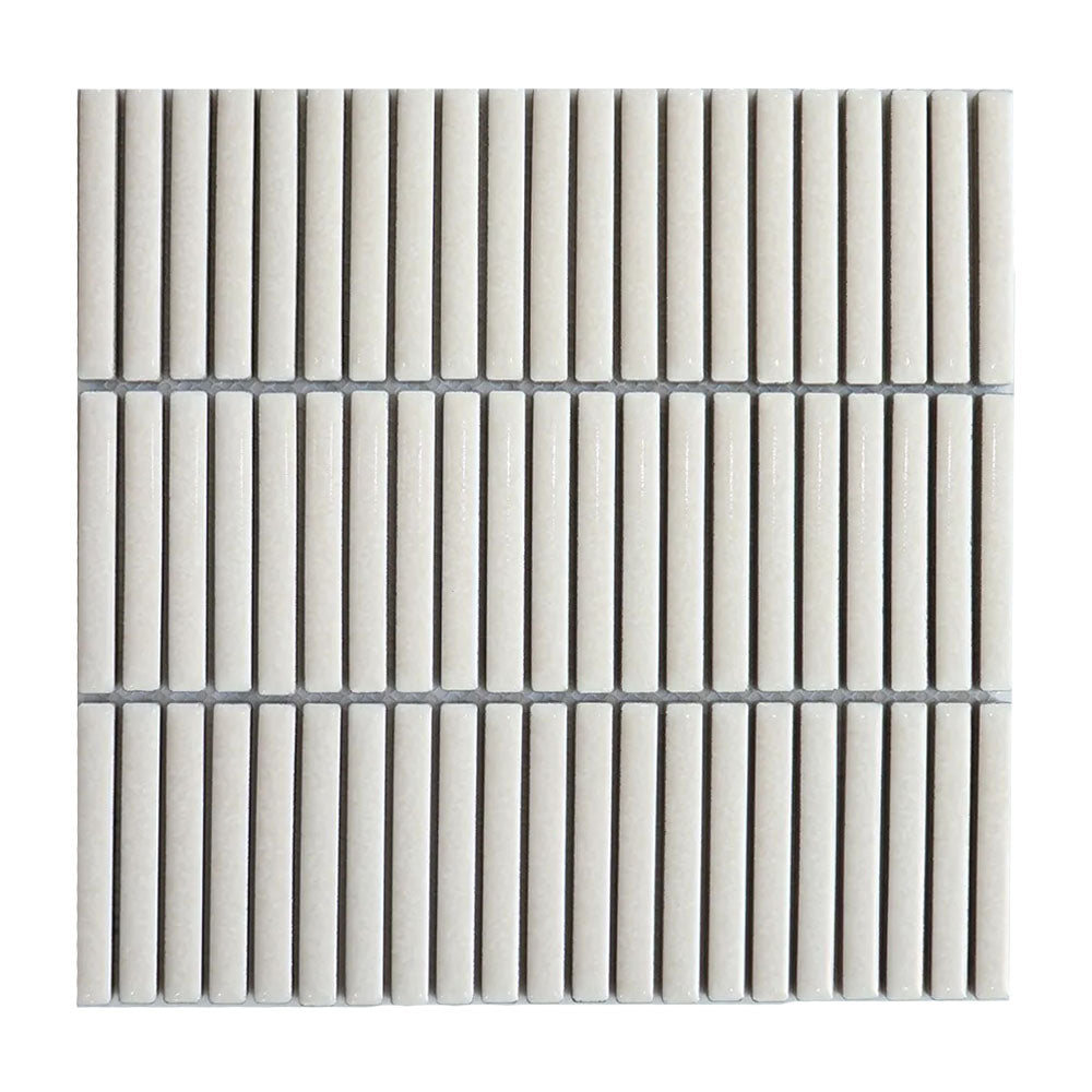 12x92 Impronta Cream Gloss Finger Mosaic Tiles