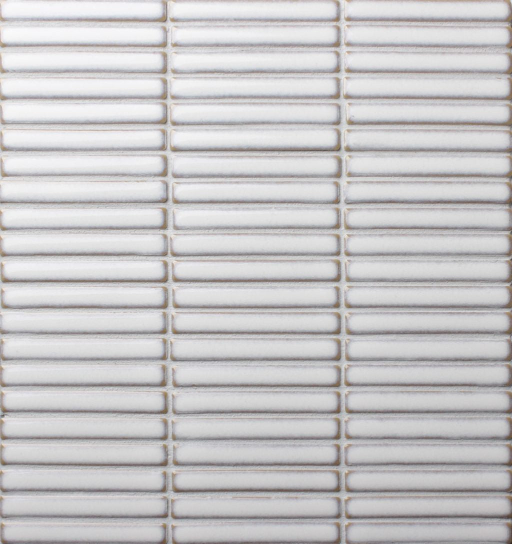 12x92 Impronta White Cloud Gloss Finger Mosaic Tiles