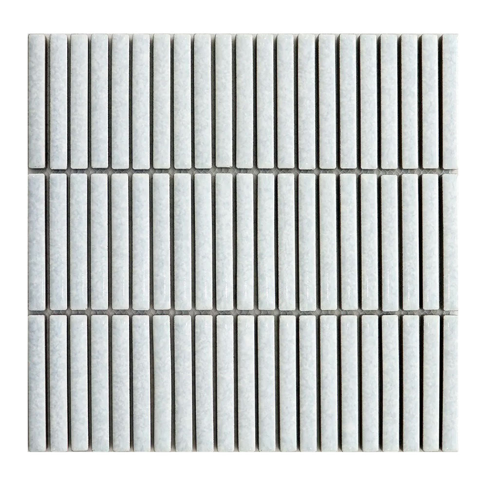 12x92 Impronta Shell White Gloss Finger Mosaic Tiles