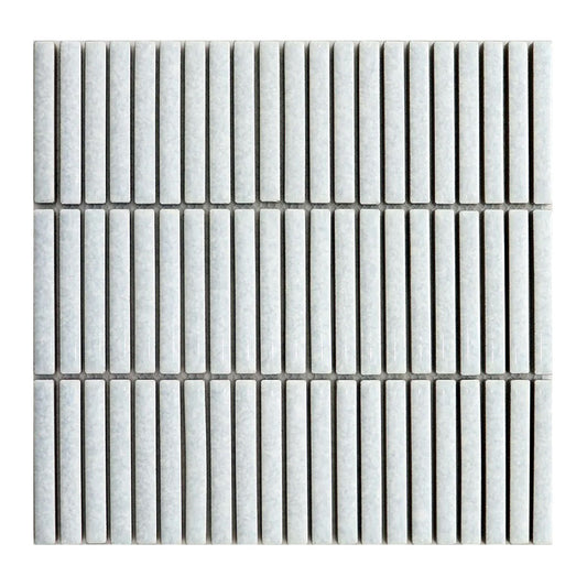 12x92 Impronta Shell White Gloss Finger Mosaic Tiles