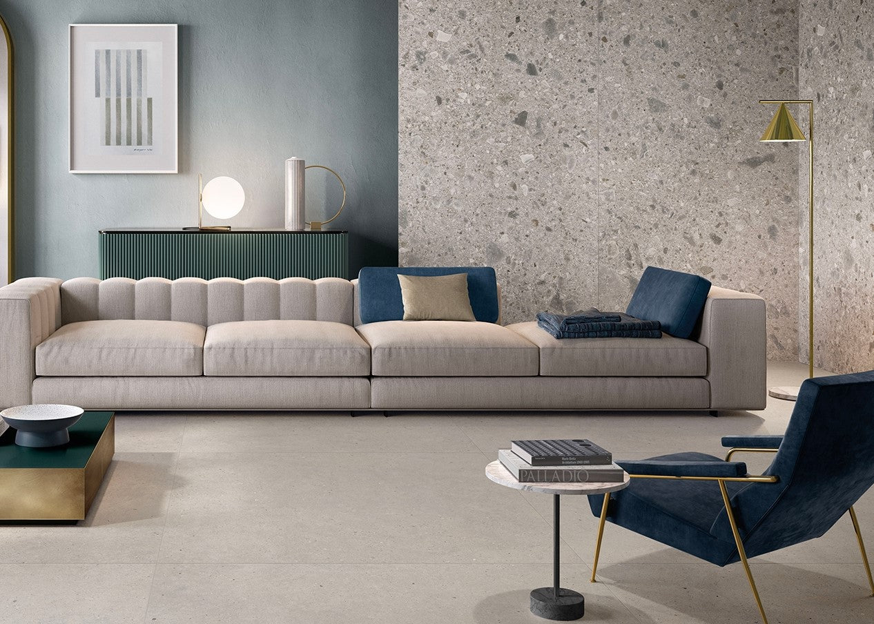 1200x2600x6 Porcelain Slab Stone Look Limestone Silver Grain Grey Natural Matt