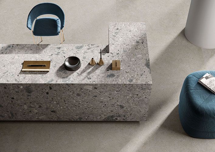 1200x2600x6 Porcelain Slab Stone Look Limestone Silver Grain Grey Natural Matt