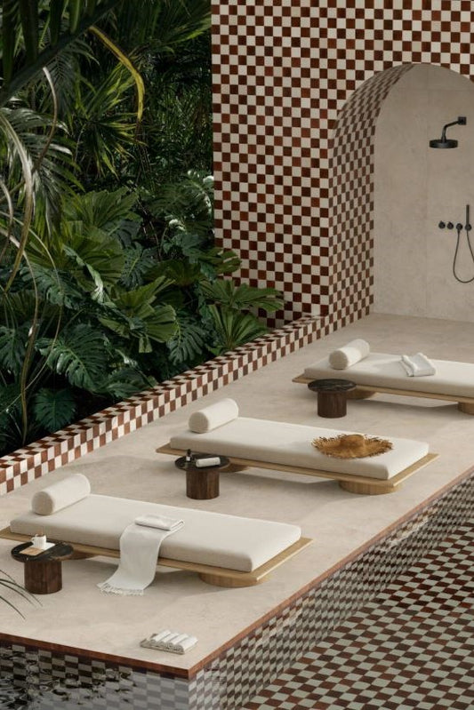 100x100 Lume Bone Lux (Gloss) Tiles by Marazzi