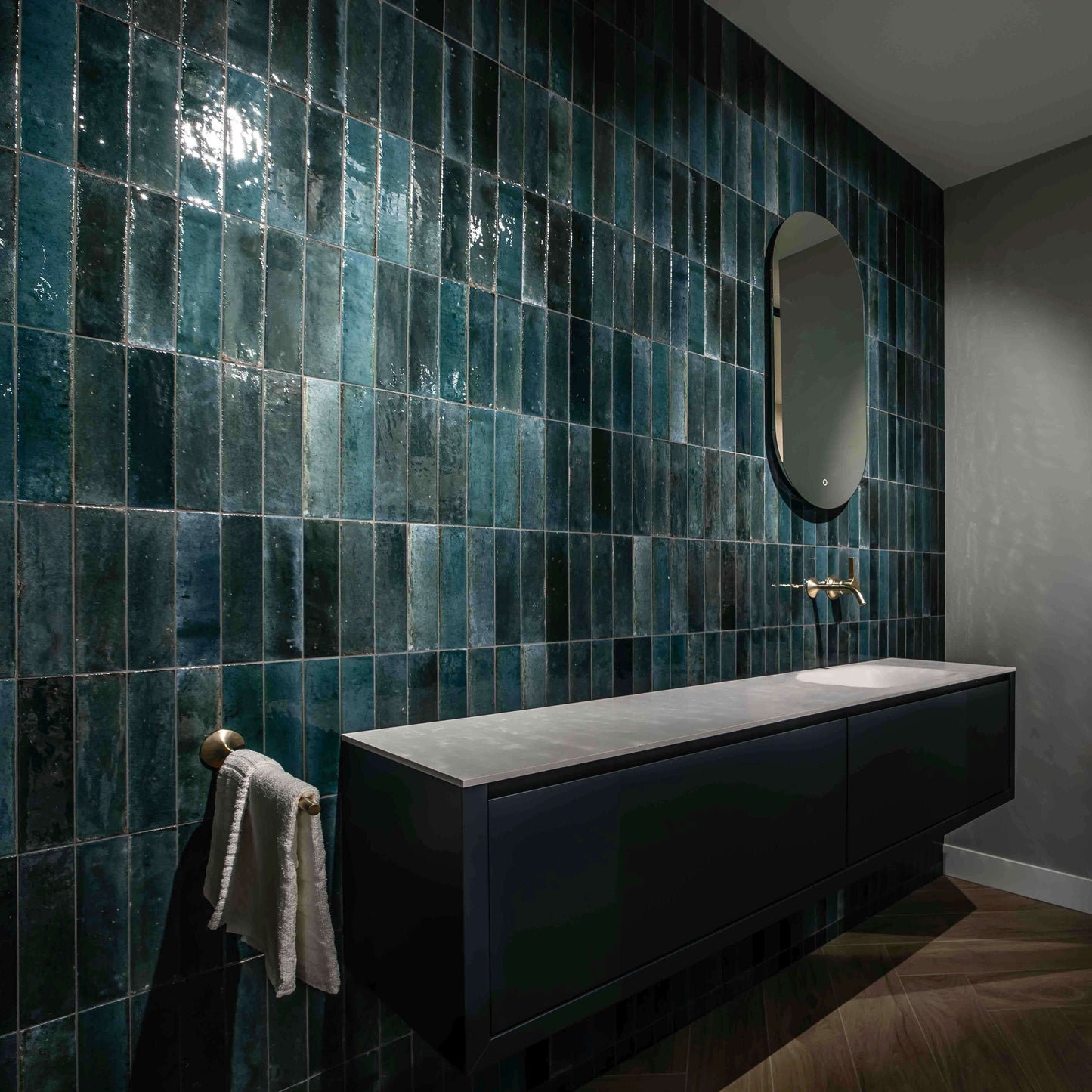 60x240 Lume Blue Lux (Gloss) Tiles by Marazzi