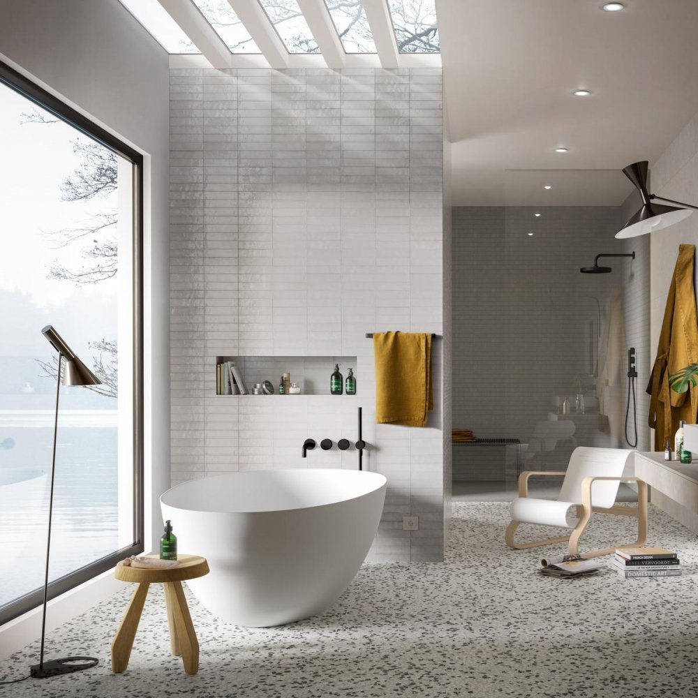 60x240 Lume White Lux (Gloss) Tiles by Marazzi