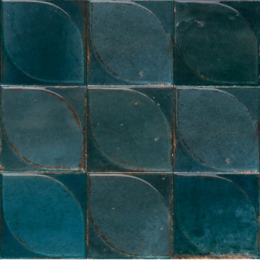 100x100 Lume Blue Lux (Gloss) Dew 3D Tiles by Marazzi