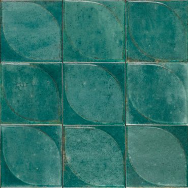 100x100 Lume Emerald Lux (Gloss) Dew 3D Tiles by Marazzi