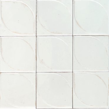 100x100 Lume White Lux (Gloss) Dew 3D Tiles by Marazzi