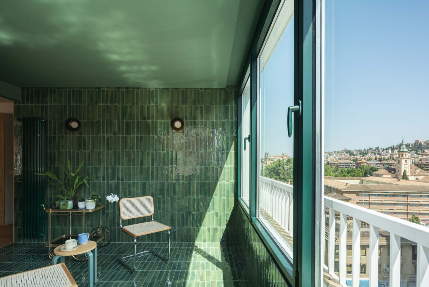 60x240 Lume Green Lux (Gloss) Tiles by Marazzi