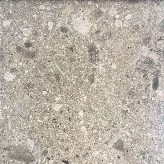 600x600 Lago Grey Terrazzo Look Matt Tiles