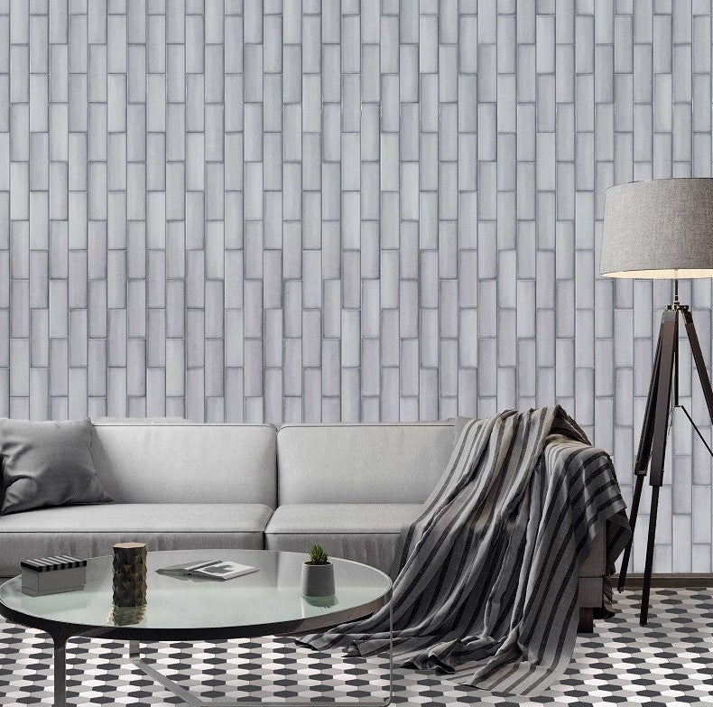 65x200 Luce Cenere Grey Gloss Tiles