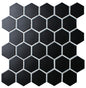 51x51 Hexagon Black Matt Mosaic Tiles