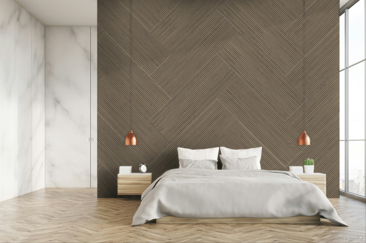 400x1200 Madera Linea Dark Walnut Timber Look Groove Matt Tiles