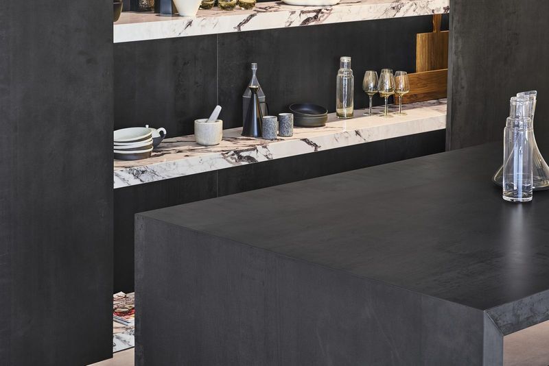 1200x2400x6 Grande Porcelain Slab Metal Look Iron Dark Matt by Marazzi