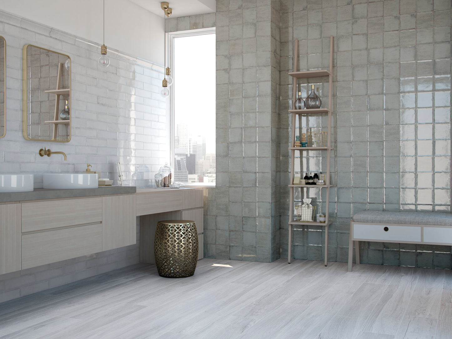 75x300 Mosta White Gloss Tiles