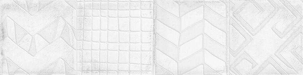 75x300 Mosta White Gloss Decor Tiles