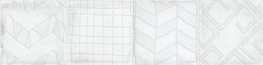 75x300 Mosta White Gloss Decor Tiles