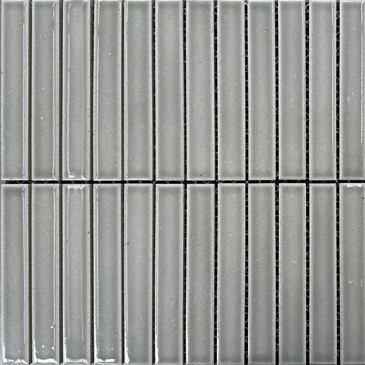 22x147 Nogata Grey Glazed Finger Mosaic Tiles