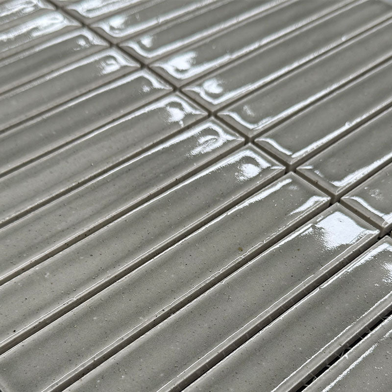 22x147 Nogata Grey Glazed Finger Mosaic Tiles