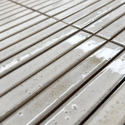 20x145 Nogata Linen Glazed Finger Mosaic Tiles