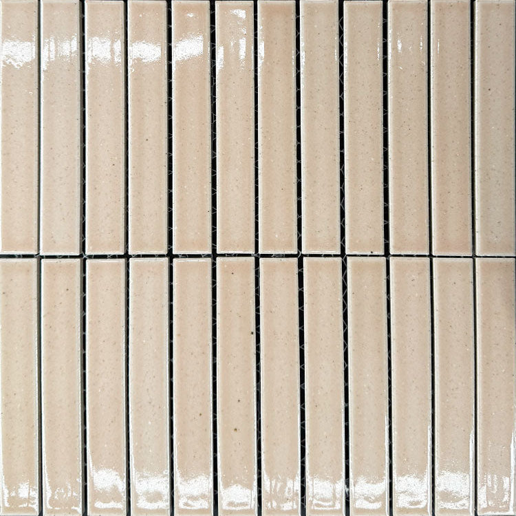 22x147 Nogata Pink Glazed Finger Mosaic Tiles