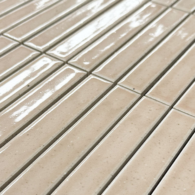 22x147 Nogata Pink Glazed Finger Mosaic Tiles