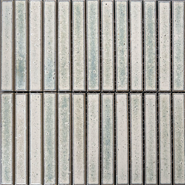20x145 Nogata Pistachio Glazed Finger Mosaic Tiles