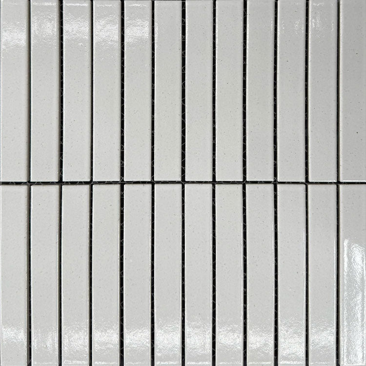 22x147 Nogata White Glazed Finger Mosaic Tiles