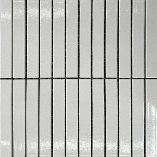 22x147 Nogata White Glazed Finger Mosaic Tiles
